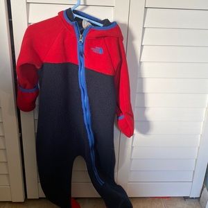 North Face Fleece onesie
